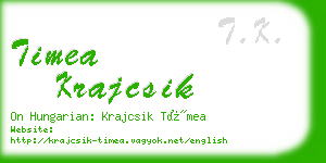 timea krajcsik business card